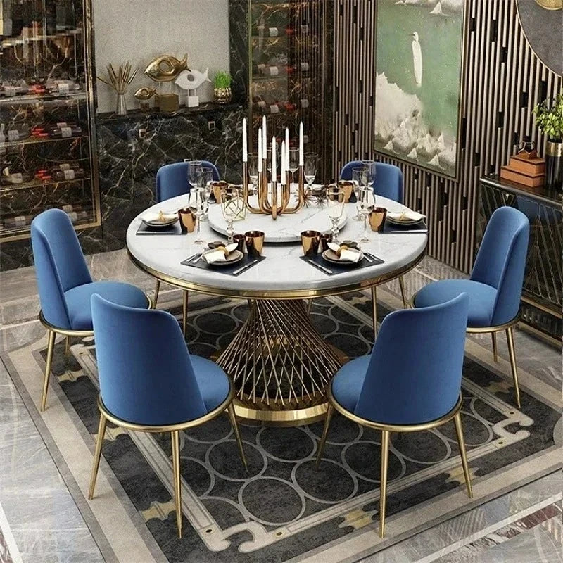 Round Marble Dining Set