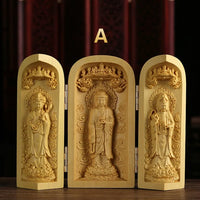 Carved Boxwood Buddha Statue