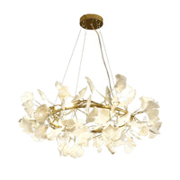 Ceramic Ginkgo Leaf Chandelier