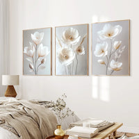 Beige Peony Canvas Set