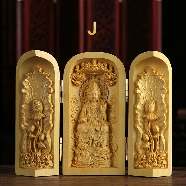 Carved Boxwood Buddha Statue