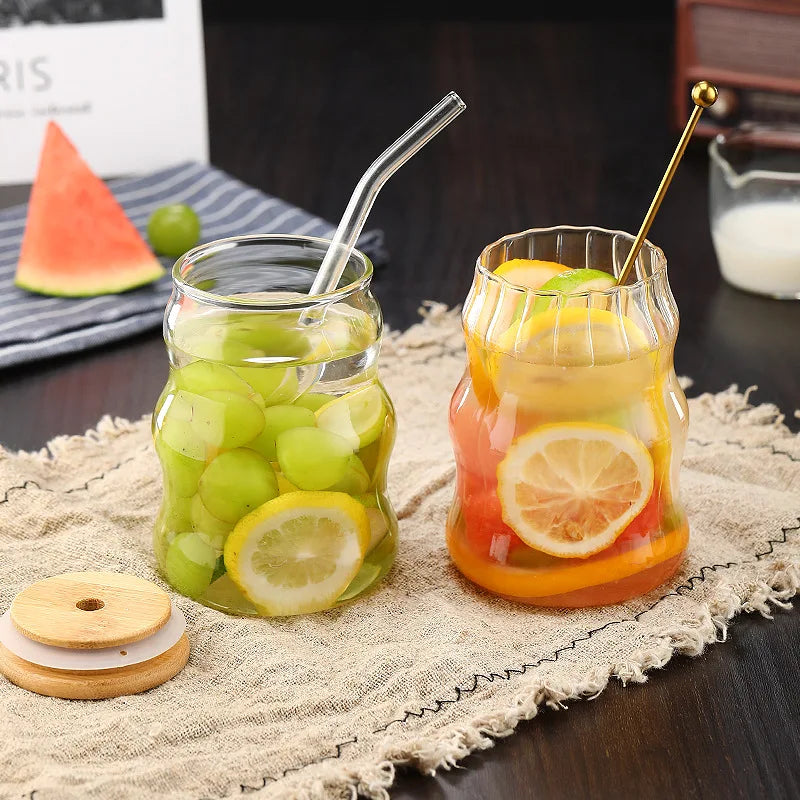 Bamboo Lid Glass Tumbler