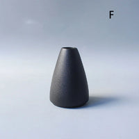 Japanese Black Ceramic Vase