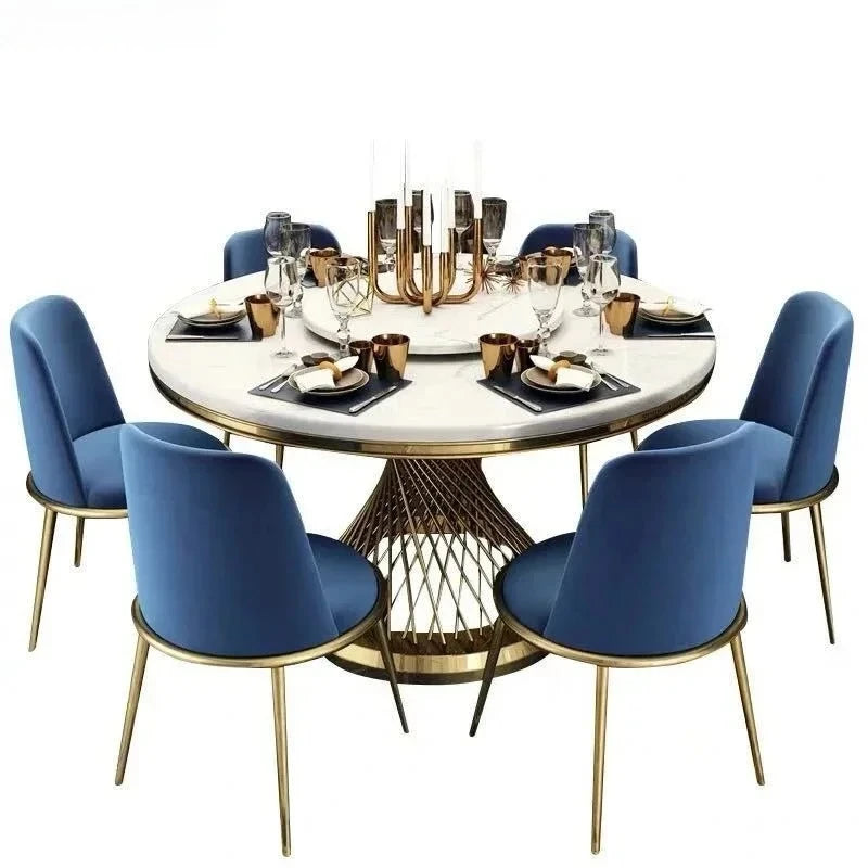 Round Marble Dining Set