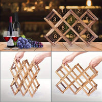 Collapsible Wooden Wine Rack