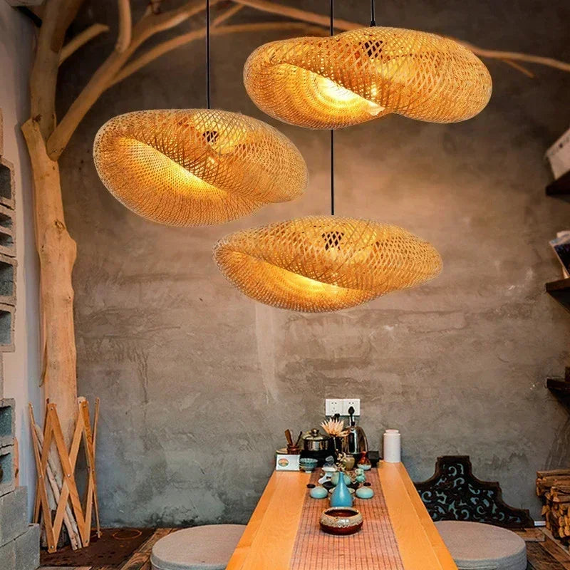 Handwoven Rattan Pendant Light