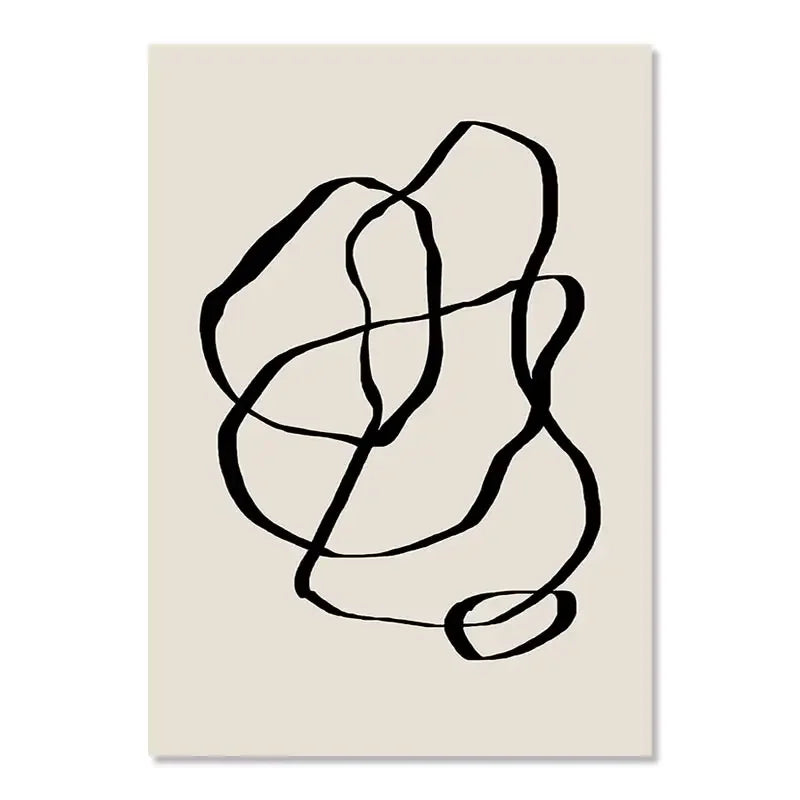 Abstract Boho Line Canvas
