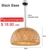 Handwoven Rattan Pendant Light