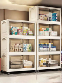 Large Capacity Multifunction Folding Storage Cabinet Dustproof Wardrobe Closet Organizer Easy-to-Install Storage Boxes