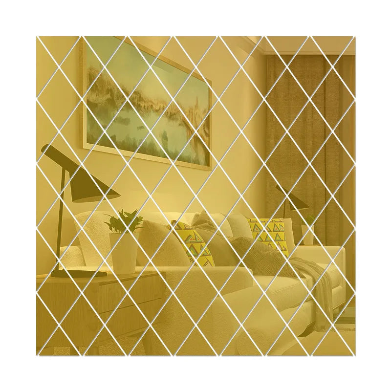 Geometric Diamond Mirror Stickers