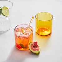 Ribbed Heatproof Glass Mug