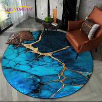 Marble Pattern Round Rug