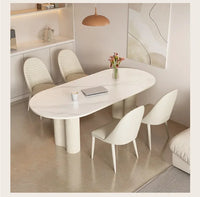 Oval Stone Dining Set