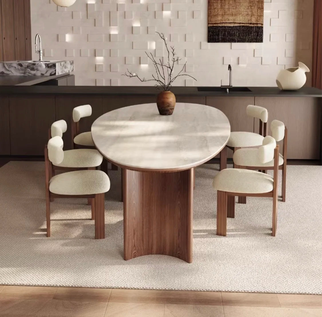 Modern Oval Dining Set