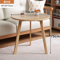 Rubber Wood Round Coffee Table