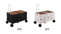 Outdoor camper trolley case picnic tools car foldable movable dining table multi-functional camp car