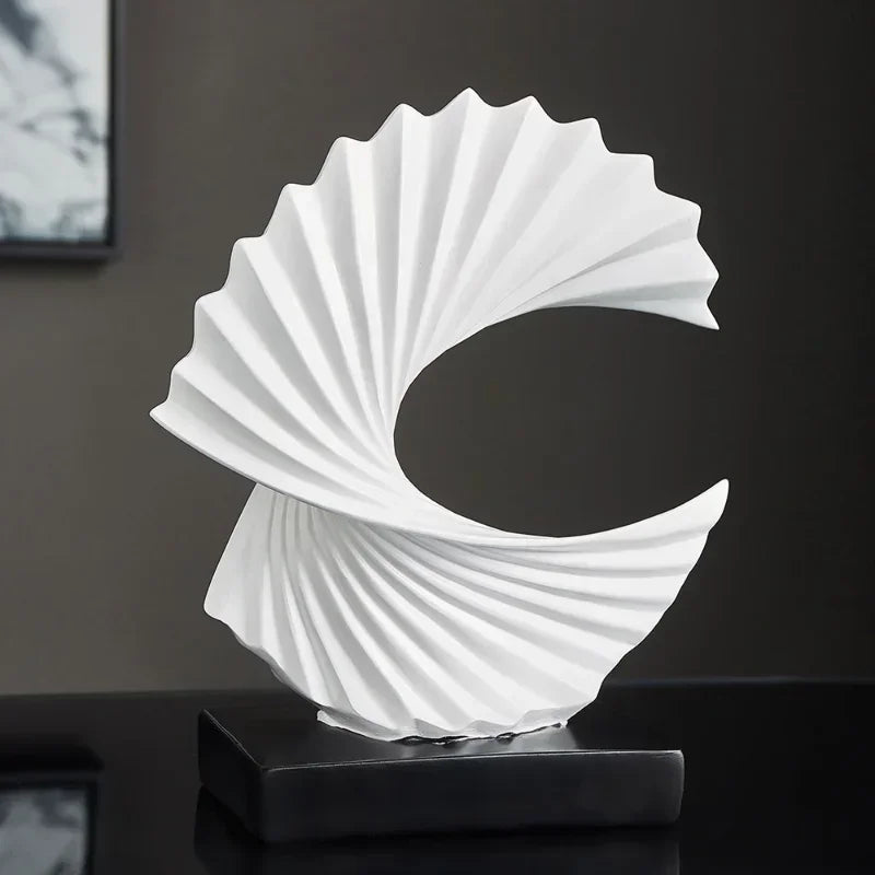 Golden Abstract Art Sculpture