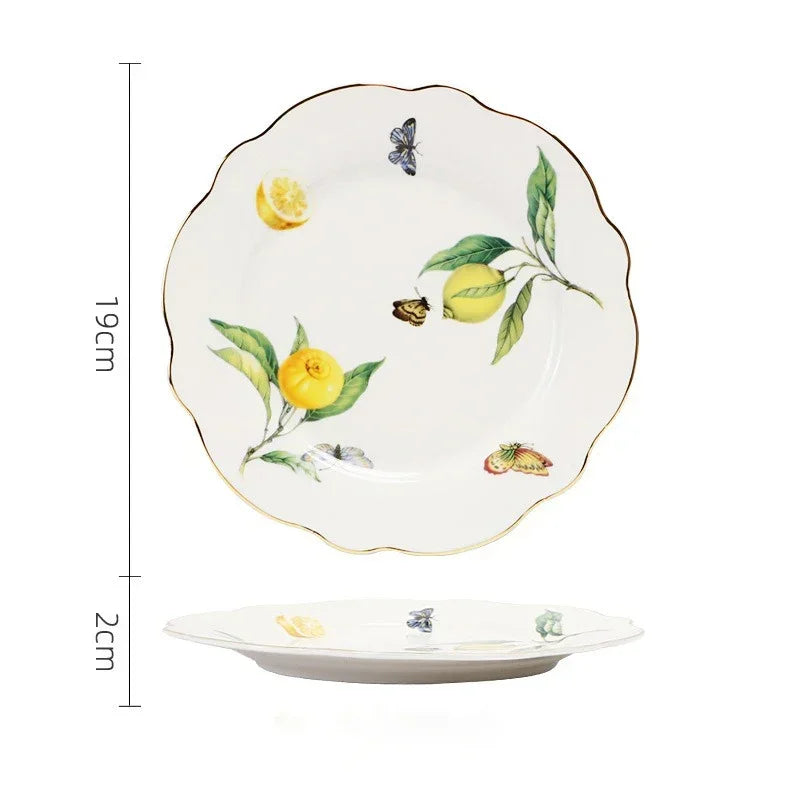 Lemon Pattern Ceramic Dinnerware