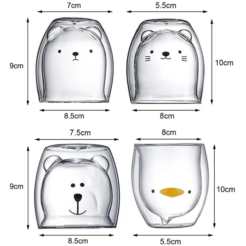 Animal Double Wall Mug