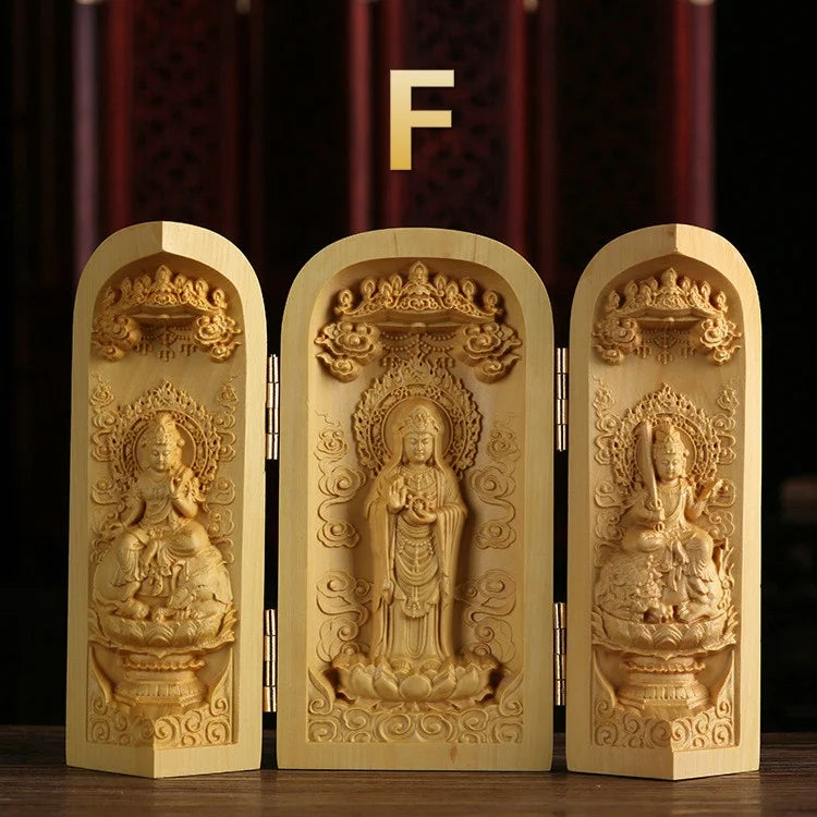Carved Boxwood Buddha Statue