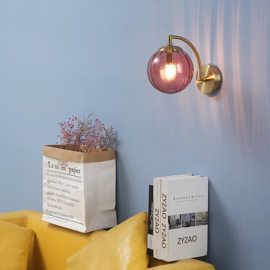 Colored Glass Wall Sconce