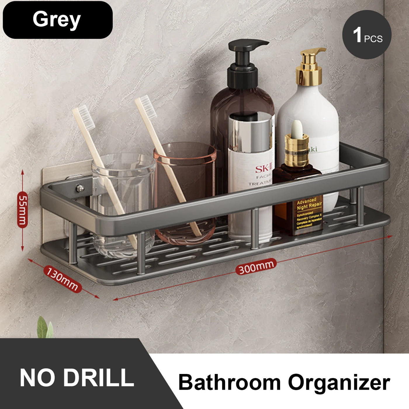 Rust-Resistant Bathroom Storage Shelf