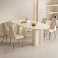 Oval Stone Dining Set