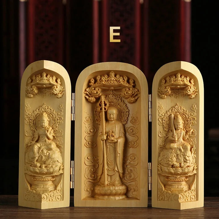 Carved Boxwood Buddha Statue