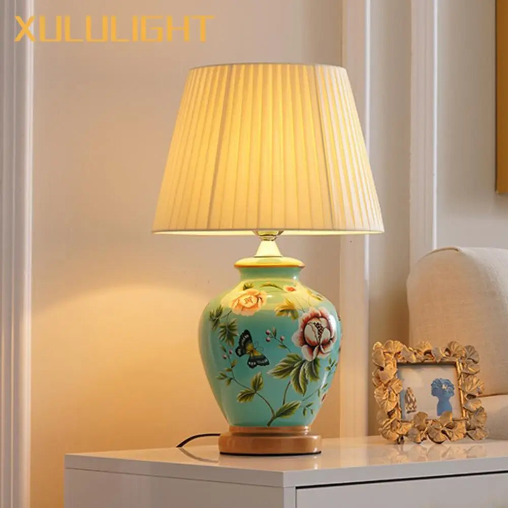 Hand Painted Ceramic Lamp