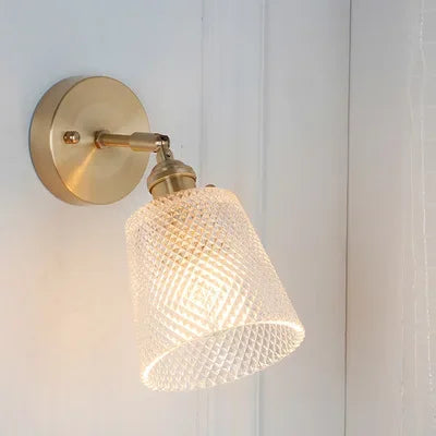 Brass Glass Wall Sconce