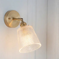 Brass Glass Wall Sconce