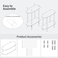Transparent Two Tier Side Table
