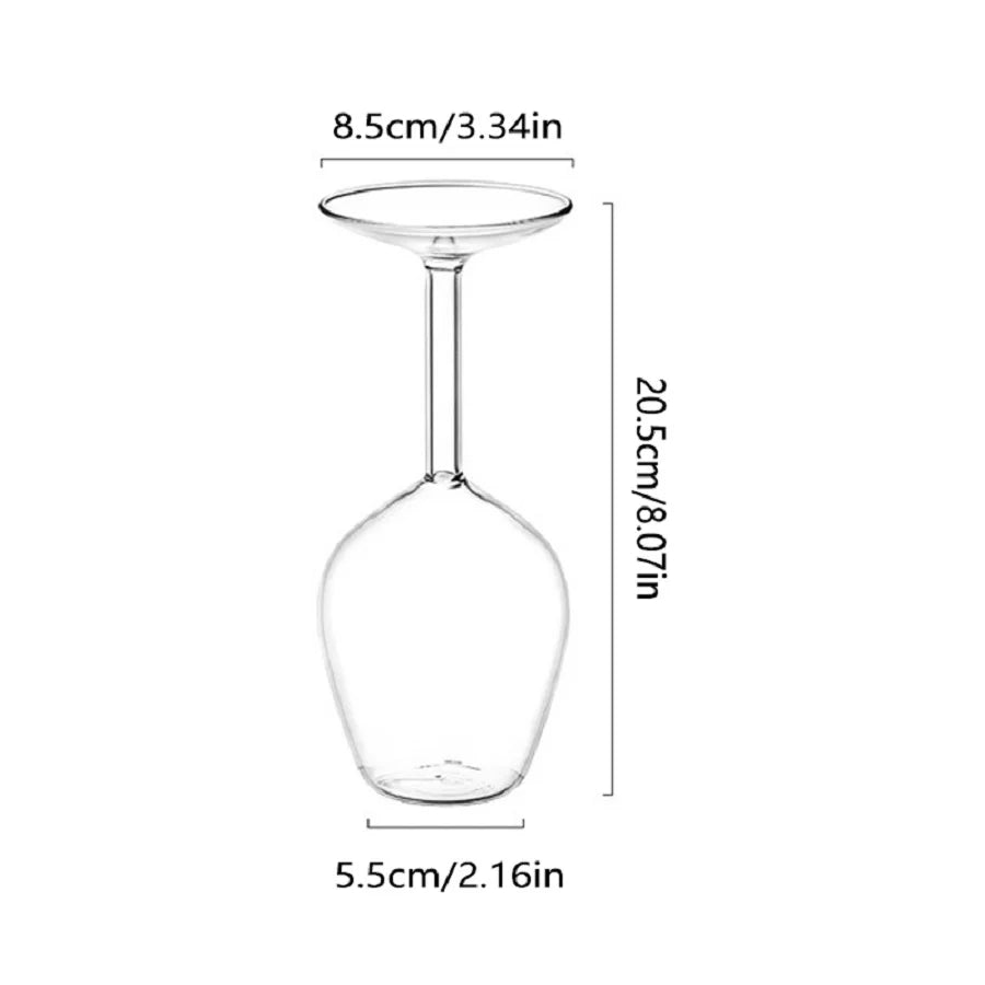 Inverted Borosilicate Wine Glass