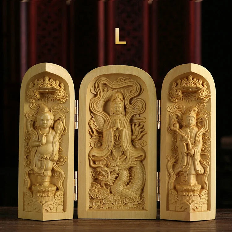 Carved Boxwood Buddha Statue