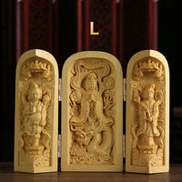 Carved Boxwood Buddha Statue