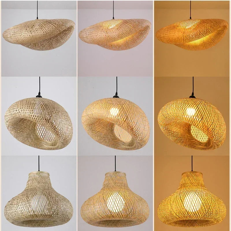 Handwoven Rattan Pendant Light