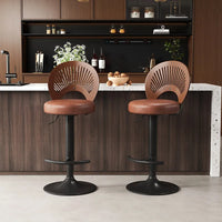 Adjustable Leather Bar Chair