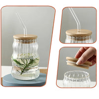 Bamboo Lid Glass Tumbler
