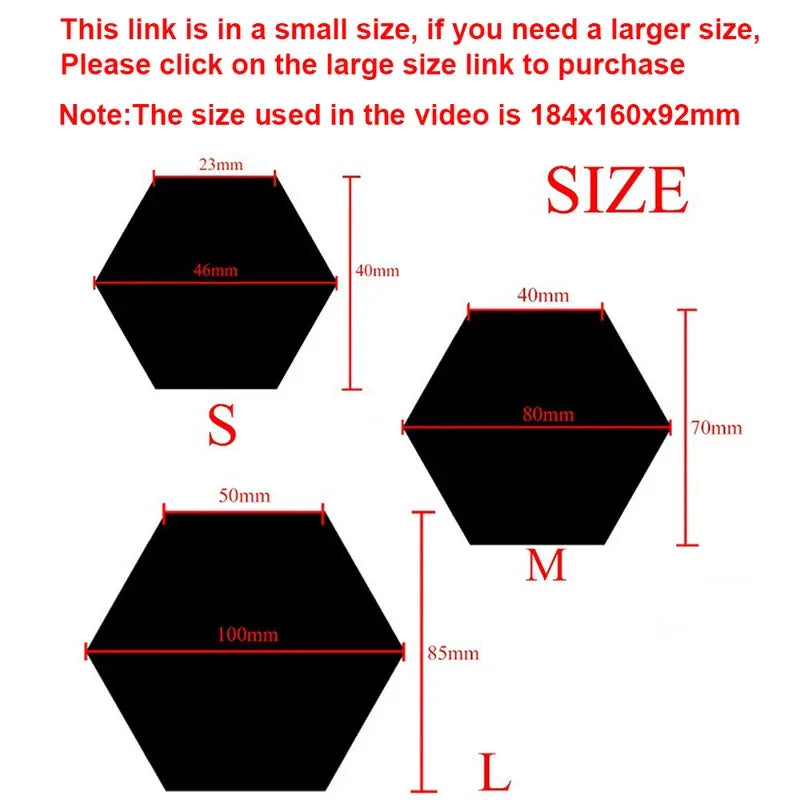Hexagon Acrylic Mirror Stickers