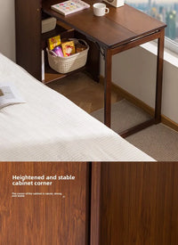 Solid Wood Folding Desk Student Household Computer Desk Bedroom Small Apartment Bedside Study Small Table Simple Desk