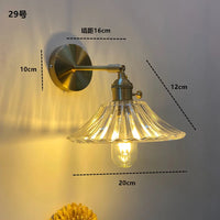 Brass Glass Wall Sconce