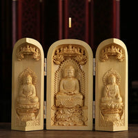 Carved Boxwood Buddha Statue