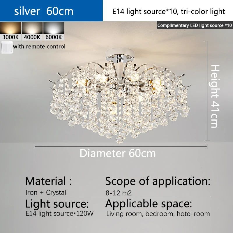 Crystal E14 Pendant Chandelier
