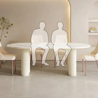 Oval Stone Dining Set