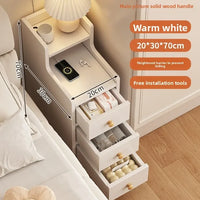 Bedside table Extremely narrow bedside crevice shelf bedside side low cabinet