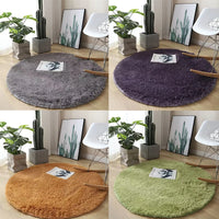 Round Fluffy Bedroom Rug