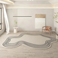 Irregular Oval Plush Rug