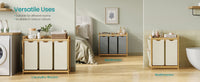 SONGMICS Laundry Basket with 3 Compartments, Laundry Hamper, Holds up to 150 L, Laundry Sorter, with Shelf, Laundry Bag